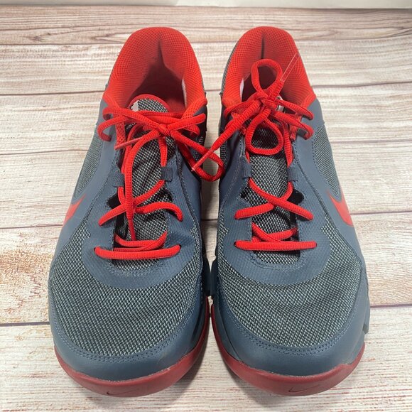 Nike Mens 11.5 Flex Show Gray Red Running Shoes (2014) 610226-018 - Picture 2 of 12